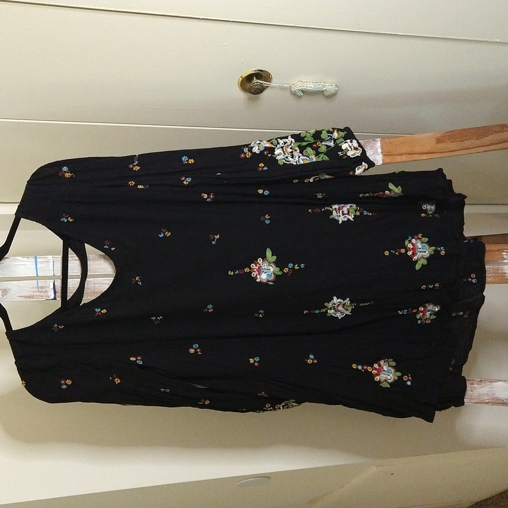 Free People Embroidered Dress Sz Medium